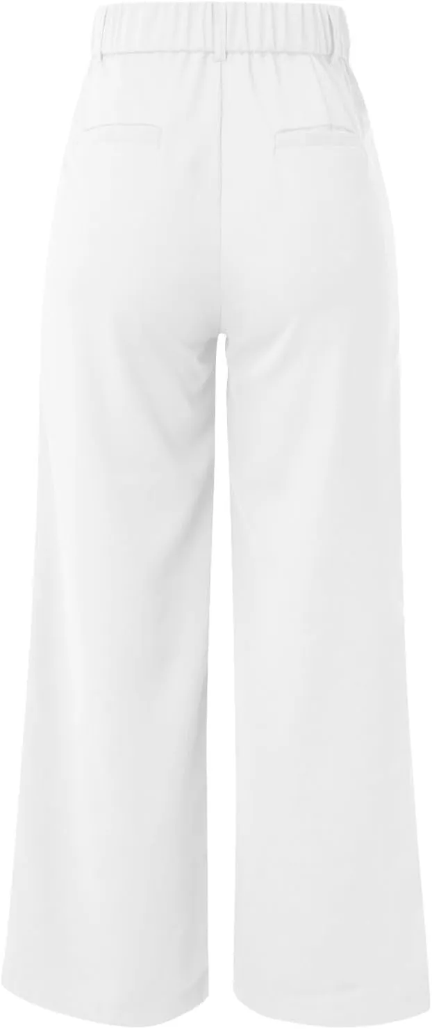 Womens Dress Pants Plus Size Wide Leg Work Pants Business Pants High Waist Chino Pants Straight Pants Comfy Trousers