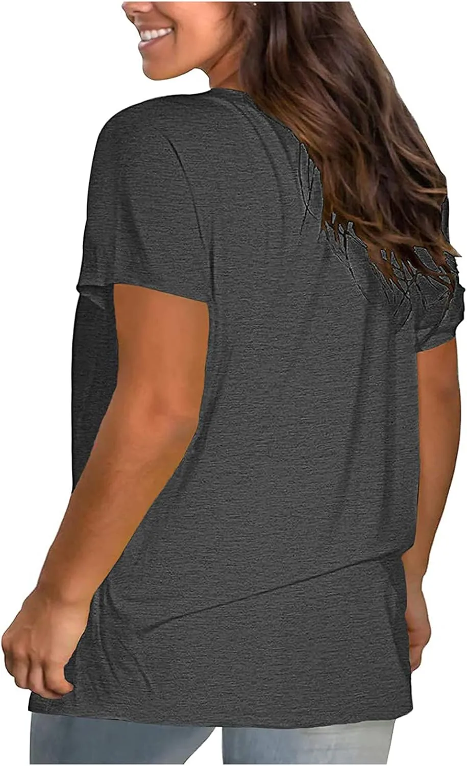 Womens Plus Size Tops Dressy Casual Summer Oversized Tshirts Loose Fit Crewneck Short Sleeve Basic Tee Shirts Blouses