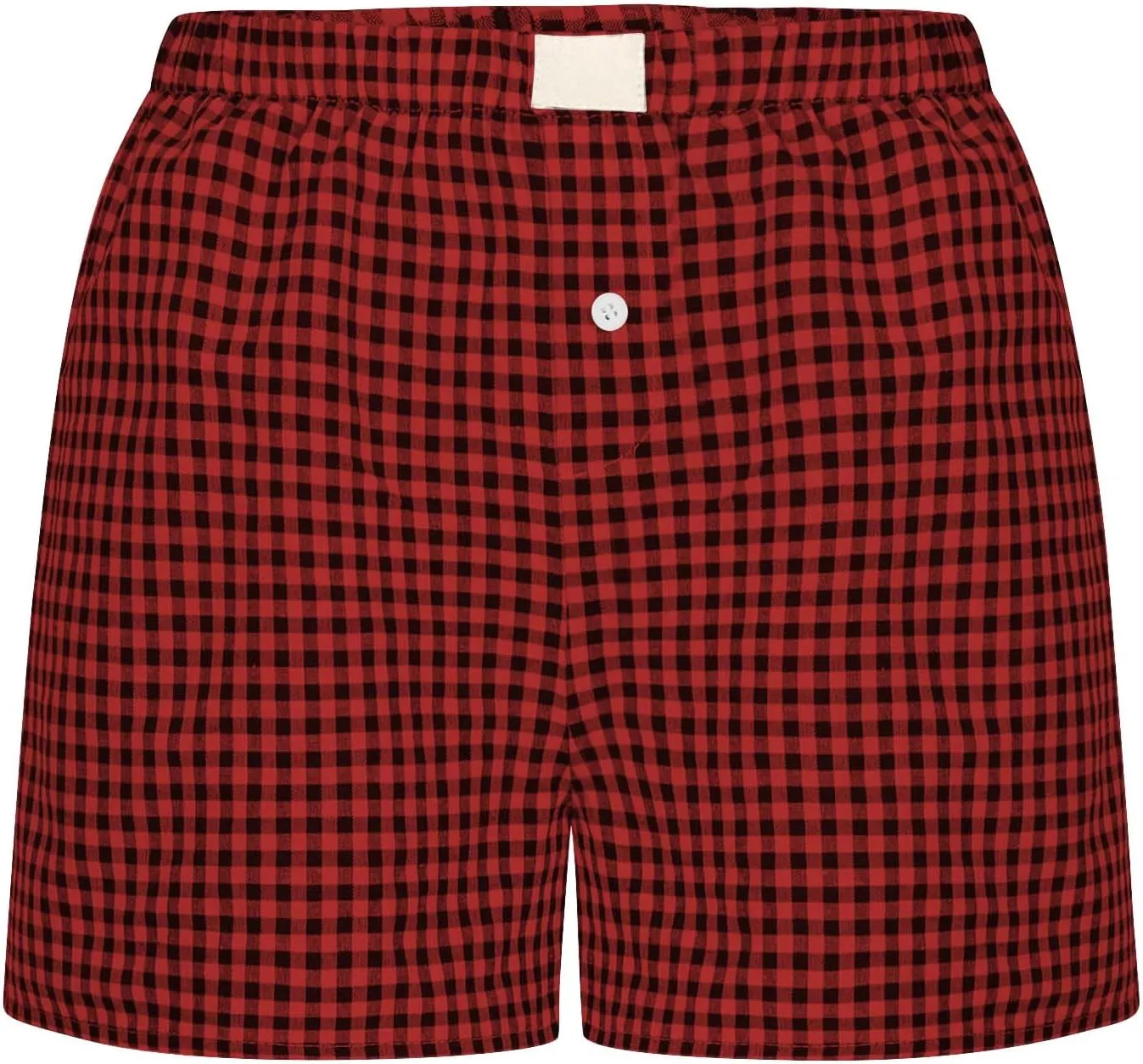 Womens Shorts Boxers 2025 Summer Gingham Pajama Lounge Sleep Y2K Plaid Pj Shorts Beach Bottoms