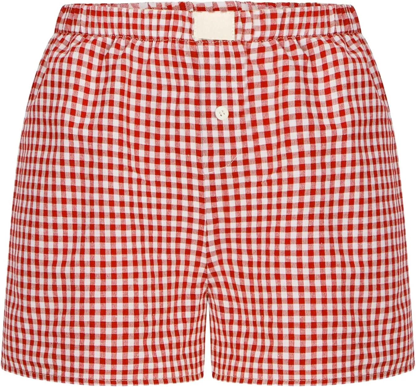 Womens Shorts Boxers 2025 Summer Gingham Pajama Lounge Sleep Y2K Plaid Pj Shorts Beach Bottoms