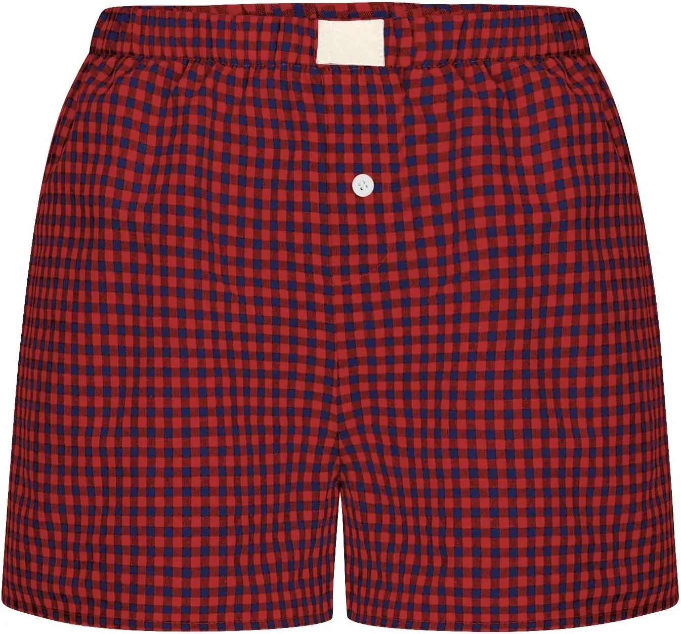 Womens Shorts Boxers 2025 Summer Gingham Pajama Lounge Sleep Y2K Plaid Pj Shorts Beach Bottoms