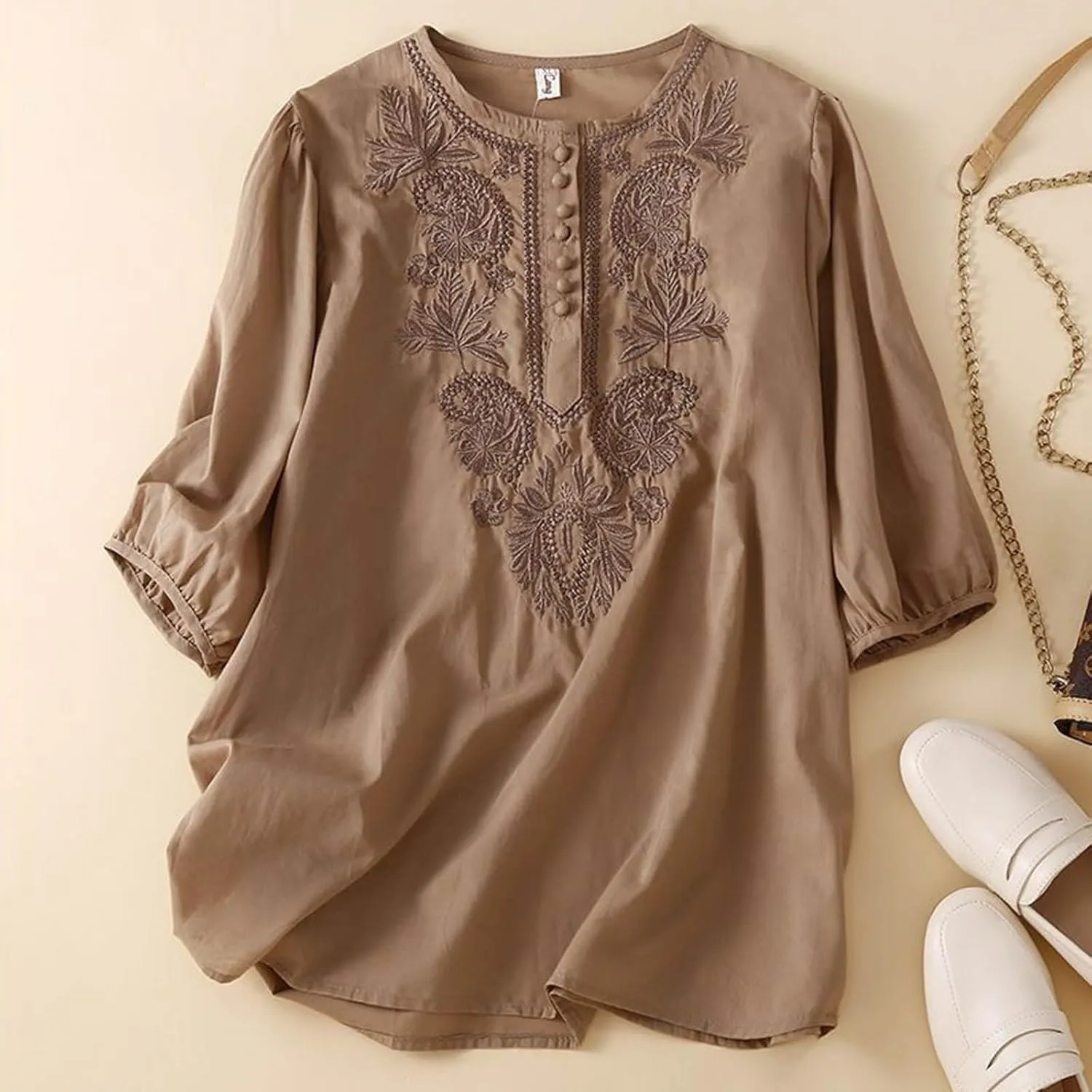 Womens Summer Tops Workout Tops for Women Plus Size Oversized Crew Neck Linen Tops Short Sleeve Cotton Blend Tee Shirts