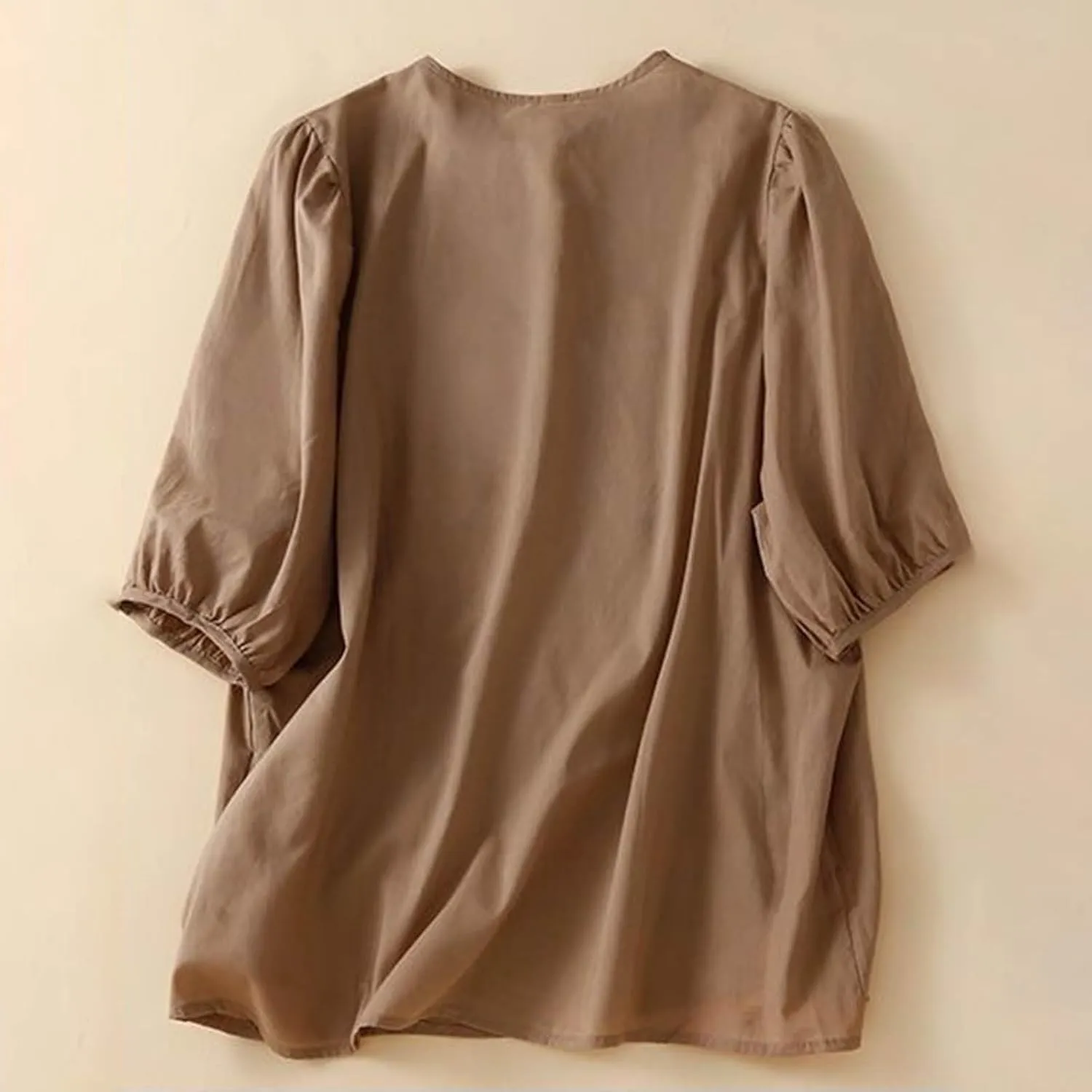 Womens Summer Tops Workout Tops for Women Plus Size Oversized Crew Neck Linen Tops Short Sleeve Cotton Blend Tee Shirts