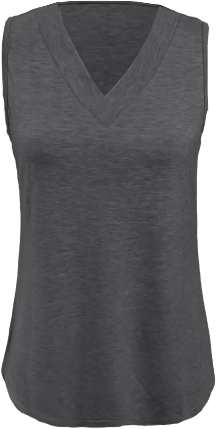 Women's Tank Top 2025 Sleeveless Summer Vacation Beach Fashion Tee Shirt Loose Comfy Casual Flowy Shirts