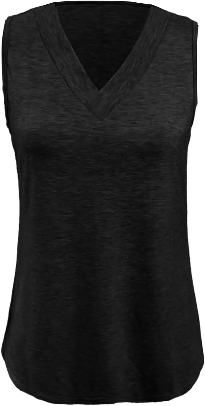 Women's Tank Top 2025 Sleeveless Summer Vacation Beach Fashion Tee Shirt Loose Comfy Casual Flowy Shirts