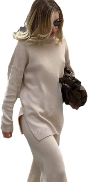 Women's Thick Knit Sweaters Oversize Turtleneck Warm Pullovers Long Sleeve Knitted Tops