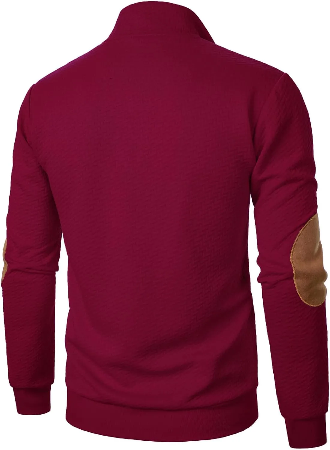 Ymosrh Men's Casual Button Down Sweatshirts Knitted Jacquard Sweatshirt Long Sleeve Quarter Pullover Workout Sweater